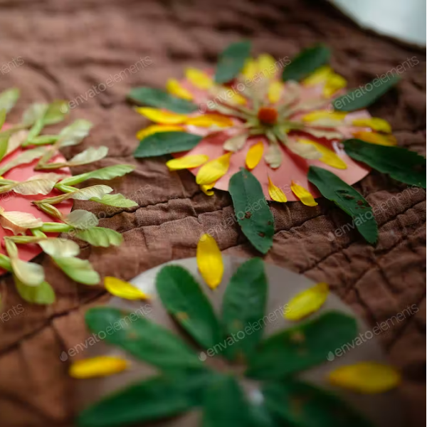 Creating a nature mandala