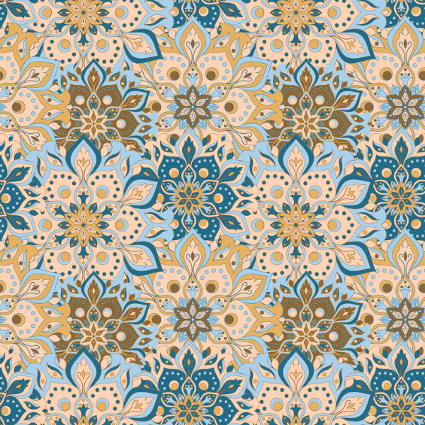 Printed Fabrics with Mandalas
